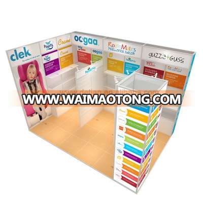 aluminum slatwall portable exhibition stand for baby product