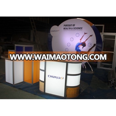 Lighting box Counter showroom display trade show exhibition display booth