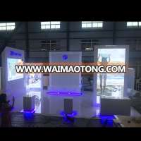 Detian Offer fashion wood portable exhibition stand with lighting box