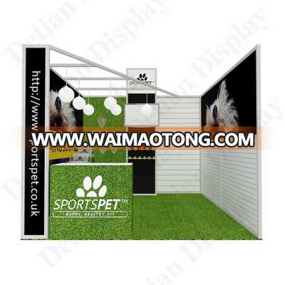 Detian Offer green 3x3 size exhibition booth display