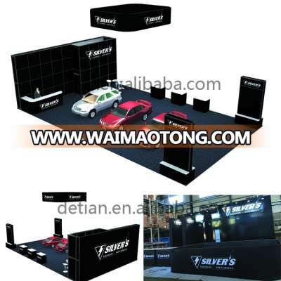 large 3 side open car portable aluminum booth exhibition stand