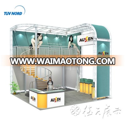 Detian Offer popular 3x3 aluminum truss double deck exhibition booth